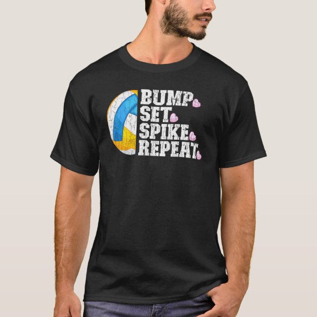 T-shirt Bump Set Spike Répéter Volleyball Graphic Player C (Devant)