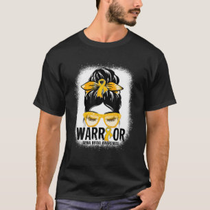 T-shirt Bun Messy Leopard Yellow Ribbon Spina Bifida Warri