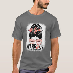 T-shirt Bun Sourd Leopard Peach Ribbon Uterine Cancer Warr