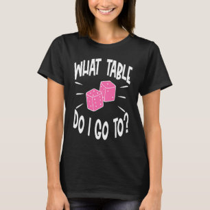 T-shirt Bunco Player What Table Dice Jeu Nuit
