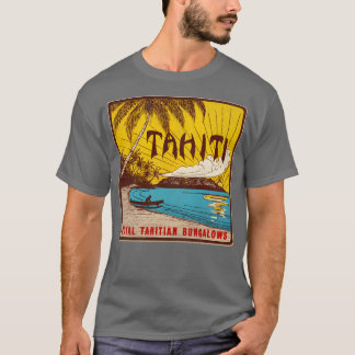 T-shirt Bungalows Tahiti Défaut Voyage Souvenir Bagages L