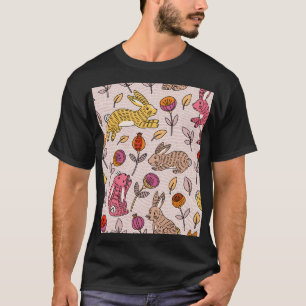 T-shirt Bunnies colorés : Joli Vintage Floral.