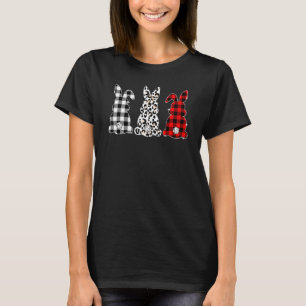 T-shirt Bunny Buffalo Red Plaid Empreinte de léopard Joyeu