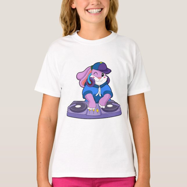 T-shirt Bunny comme musicien avec mixeur (Devant)