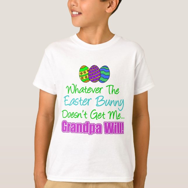 T-shirt Bunny de Pâques ne veut pas grand-père (Devant)