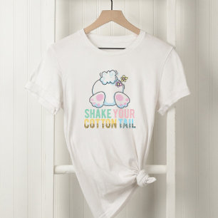 T-shirt Bunny de Pâques secoue ta queue de coton