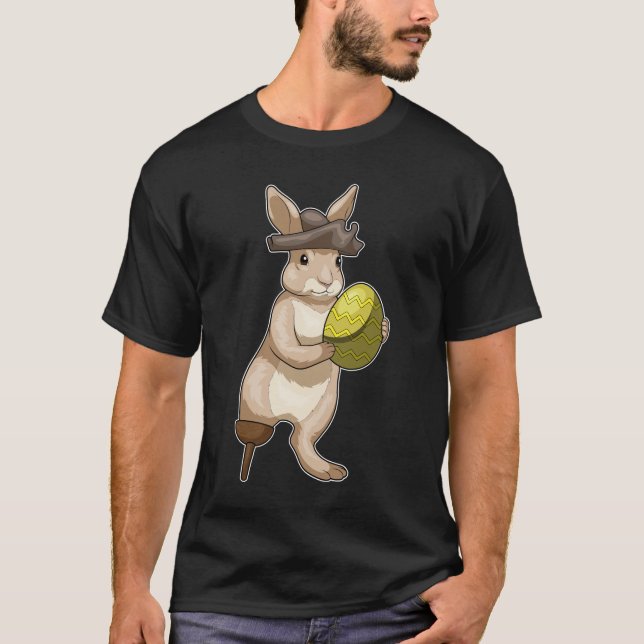 T-shirt Bunny Easter Easter Pirate (Devant)