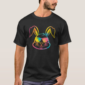 T-shirt Bunny face Cool Easter Bunny with Glasses Easter