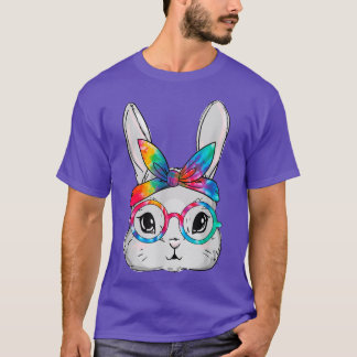 T-shirt Bunny Face Sunglasses Tie Dye Glasses Headband Eas