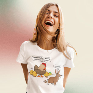 T-shirt Bunny fait chocolat poop drôle dessin animé