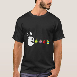 T-shirt Bunny Happy Easter Egg Chasse Vidéo Jeu Joueur T