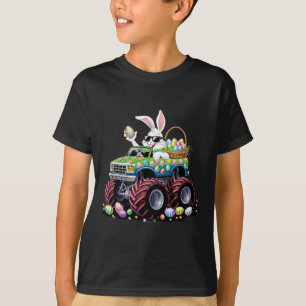 T-shirt Bunny Happy Pâques Monster Truck Amateurs Enfants
