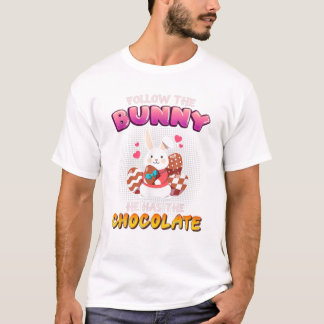 T-shirt Bunny Il A Du Chocolat Heureux