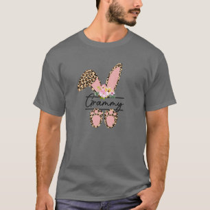 T-shirt Bunny Leopard Grand-mère Bunny Famille jumelée Pâq