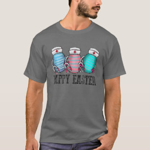 T-shirt Bunny Nurse Funny Egg Jour de Pâques Floral