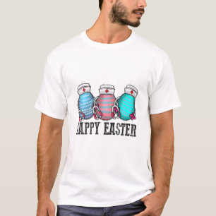 T-shirt Bunny Nurse Funny Egg Jour de Pâques Floral