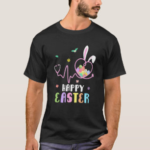 T-shirt Bunny Nurse Stethoscope Joyeux Oeufs de Pâques Rab