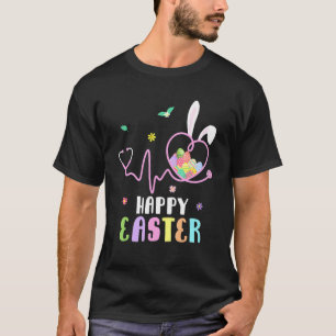 T-shirt Bunny Nurse Stethoscope Joyeux Oeufs de Pâques Rab