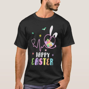 T-shirt Bunny Nurse Stethoscope Joyeux Oeufs de Pâques Rab