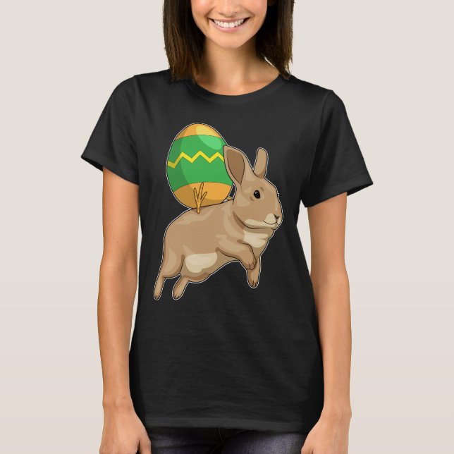 T-shirt Bunny Pâques équitation oeuf de Pâques (Devant)