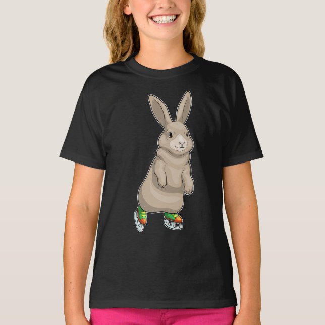 T-shirt Bunny Patinage sur glace Patins sur glace (Devant)