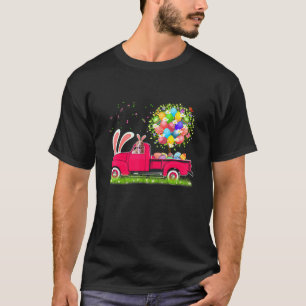 T-shirt Bunny Pit Bull Joyeux Oeufs de Pâques Arbre