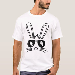 T-shirt Bunny Visage Pâques Lunettes de soleil Carottes G