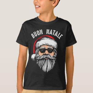 T-shirt Buon natale italien santa claus babbo drôle christ