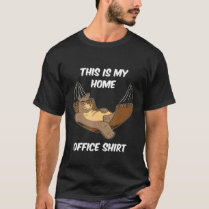 T-shirt Bureau à domicile de l'ours C'est mon bureau à dom