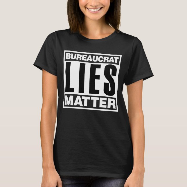 T-shirt Bureaucrat Mentionne Dystopia Bande rouge Lazy Stu (Devant)