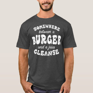 T-shirt Burger à la diète drôle et nettoyage à jus Funny H