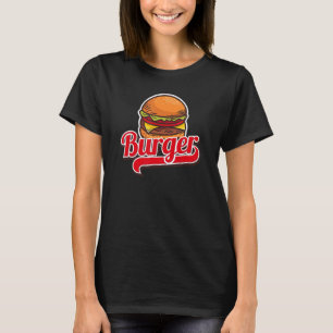 T-shirt Burger cheeseburgers hamburger fast food snacks ba