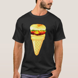 T-shirt Burger Crème De Glace Restauration Rapide Et Colle