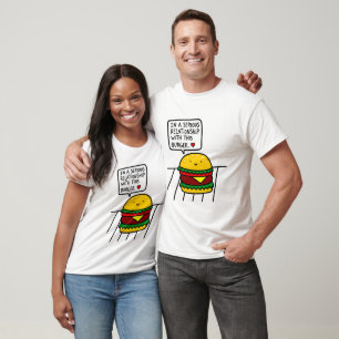 T-shirt Burger de dessin animé