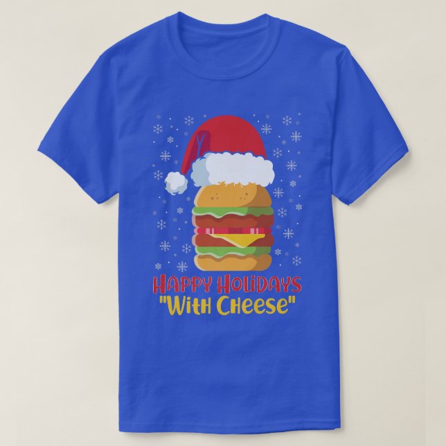 T-shirt Burger doux de Noël joyeux vacances avec (Design devant)