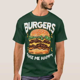 T-shirt Burger drôle Hamburger Cheeseburger Nourriture Mig