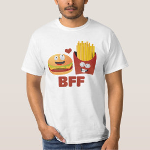 T-shirt Burger Et Fries Meilleurs Amis Pour Toujours