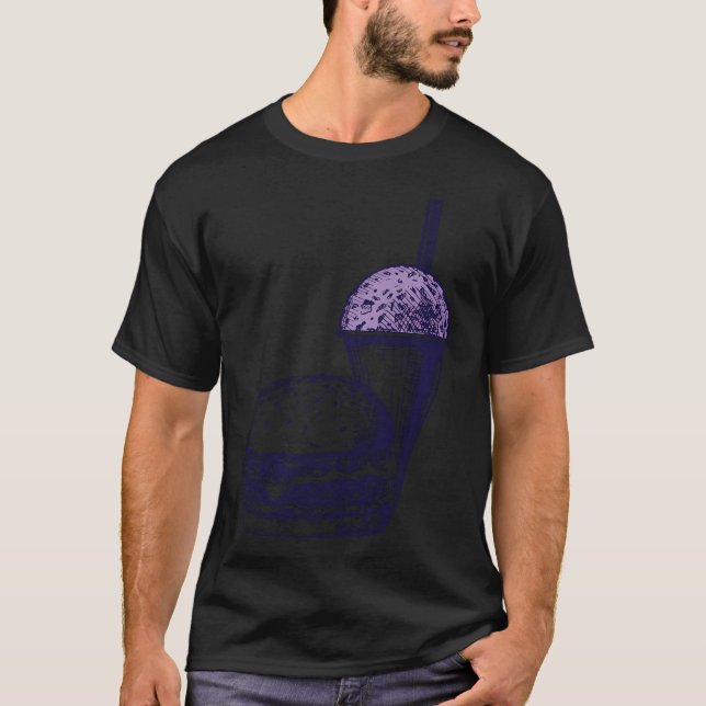 T-shirt Burger Et Neige De Raisin (Devant)