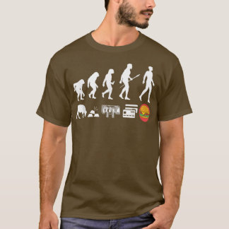 T-shirt Burger Evolution, Cheeseburger Fast Food Barbecue