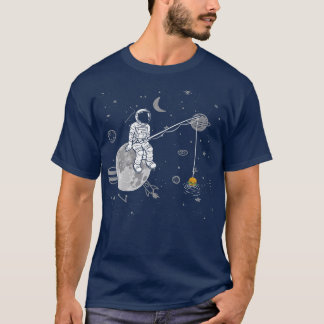 T-shirt Burger Fishing, Fisher Astronaut Planets Cheesebur