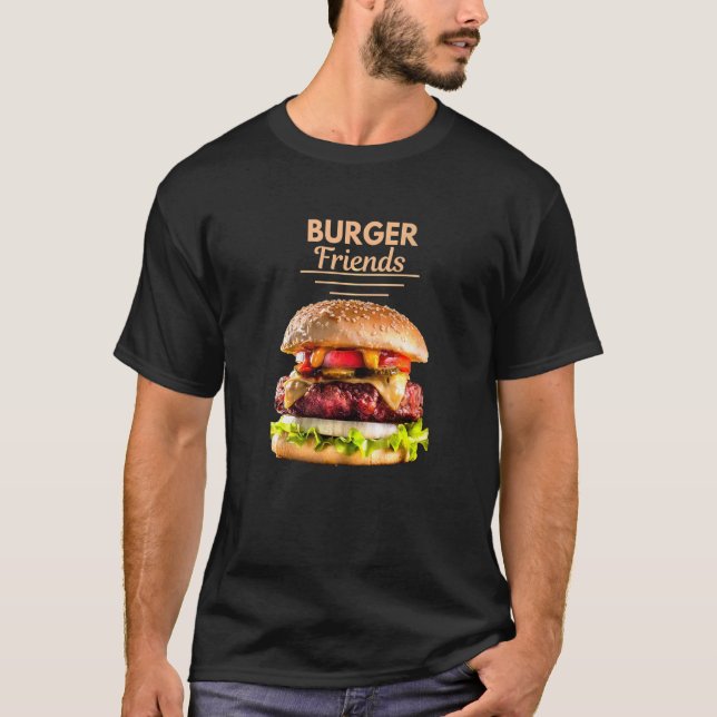 T-shirt Burger Friends National Hamburger Day 28 mai Fast (Devant)