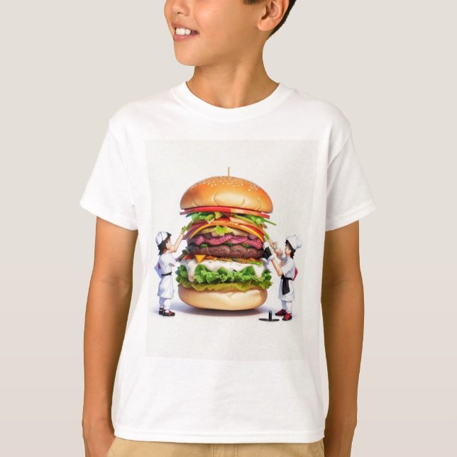 T-shirt Burger géant (Devant)