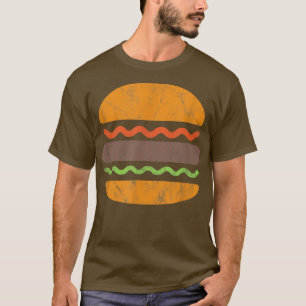 T-shirt Burger Hamburger Cheeseburger Snack Foin Vintage