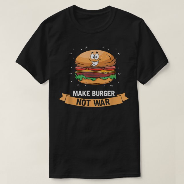 T-shirt Burger Lover, Fast Food Cheeseburger Hamburger Bar (Design devant)