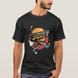 T-shirt Burger Samurai Action Illustration