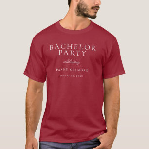 T-shirt Burgundy Marron Classique Hommes Enterrement de Vi