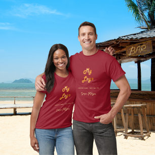 T-shirt Burgundy or logo commercial signature