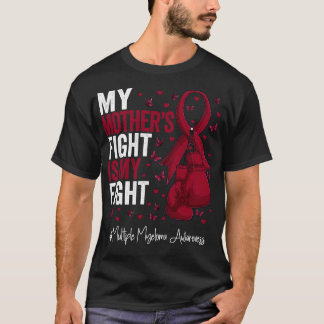 T-shirt Burgundy Ribbon Mère Combattez Multiples Myélomes 