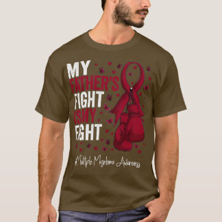 T-shirt Burgundy Ribbon père combattant plusieurs myélomes