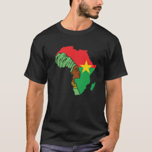 T-shirt Burkina Faso Drapeau Afrique Carte Patrimoine Ethn